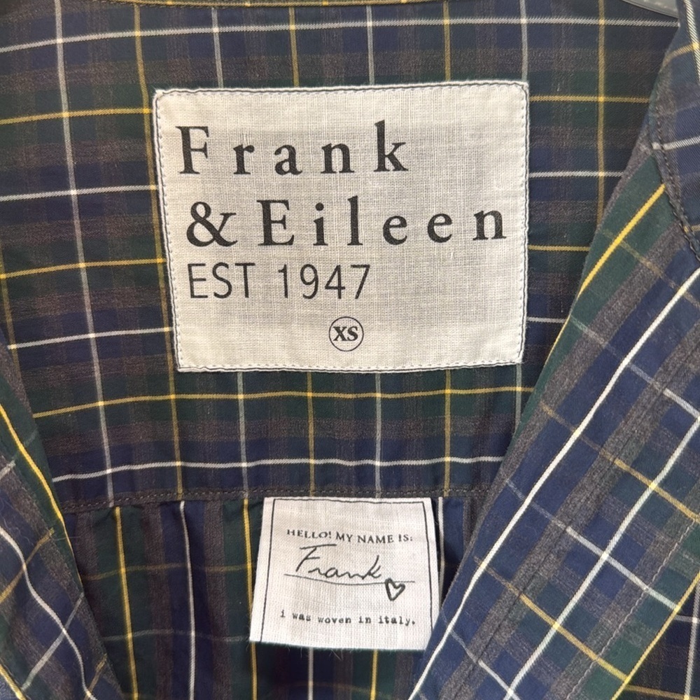 Frank & Eileen Frank Navy and Green Plaid Button-Down Shirt - Picture 9 of 14